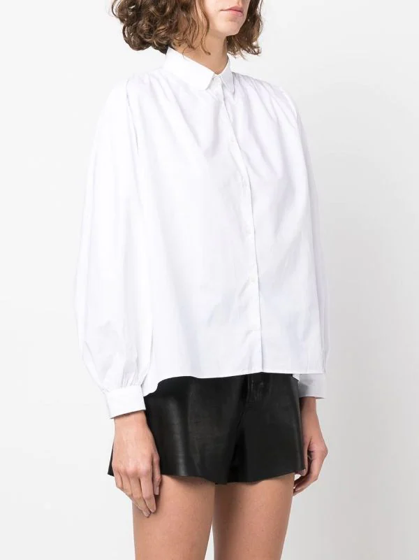 ( Neue Saison ) Maje Cigale Hemd Mit Puffärmeln BLANC 5 ( Neue Saison ) Maje Cigale Hemd Mit Puffärmeln BLANC – Bild 3