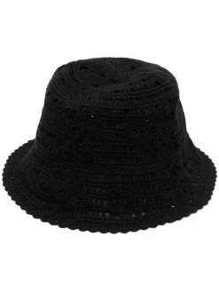 ( Neue Saison ) Maje Black Gehäkelter Fischerhut Damen
