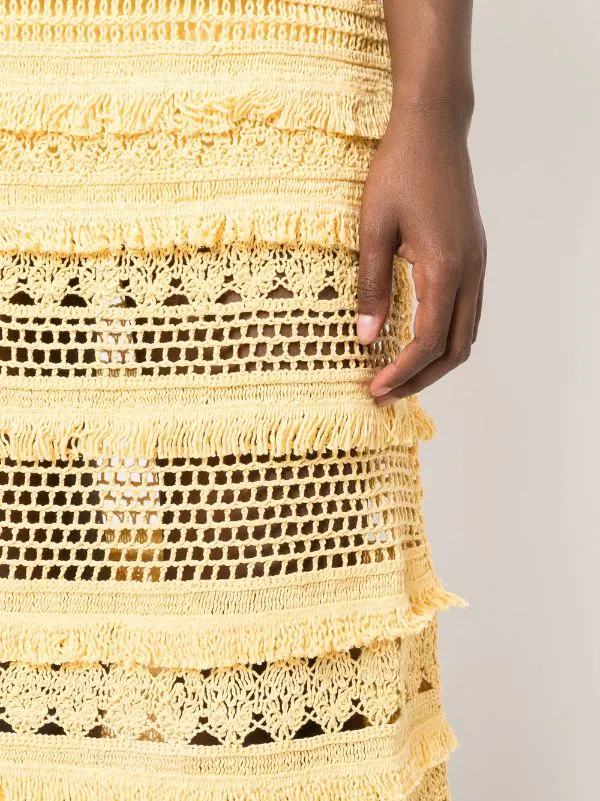 ( Neue Saison ) Maje Yellow Gehäkelter Juarez Rock Damen 7 ( Neue Saison ) Maje Yellow Gehäkelter Juarez Rock Damen – Bild 5