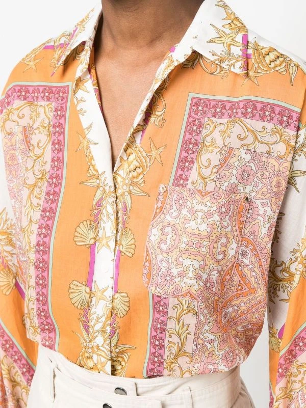 Maje Foulard Coquillage Hemd Mit Muschel-Print Damen 7 Maje Foulard Coquillage Hemd Mit Muschel-Print Damen – Bild 5