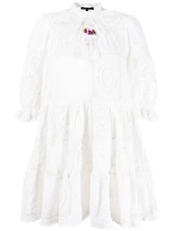 Maje Riblanc Minikleid White
