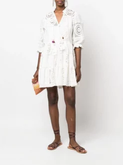 Maje Riblanc Minikleid White -Outlet MAJE Store 18354296 39769075 600