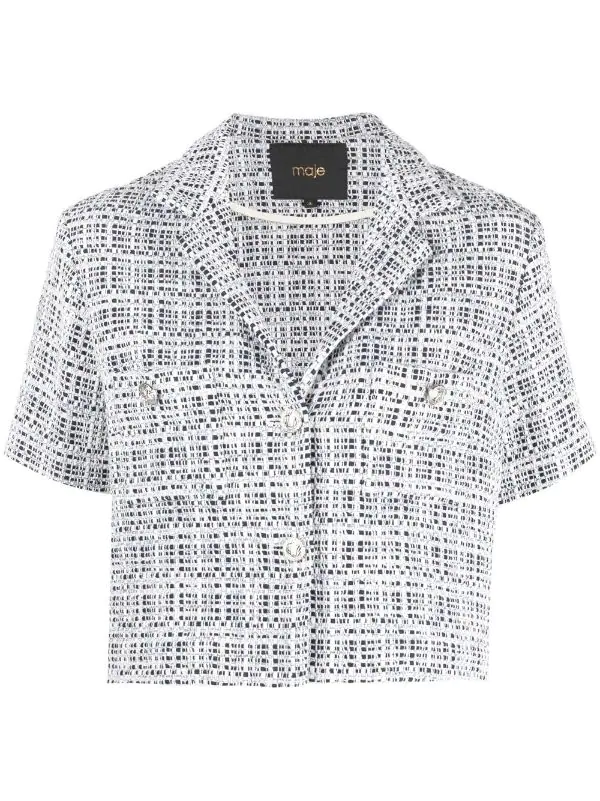 ( Neue Saison ) Maje Vitrole Cropped-Jacke Damen 3 ( Neue Saison ) Maje Vitrole Cropped-Jacke Damen