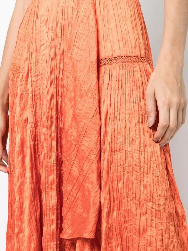 Maje Japra Rock Aus Satin Orange 7 Maje Japra Rock Aus Satin Orange – Bild 5