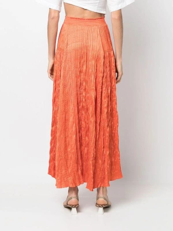 Maje Japra Rock Aus Satin Orange 6 Maje Japra Rock Aus Satin Orange – Bild 4