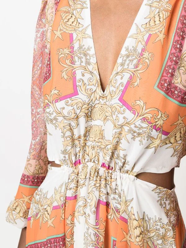 Maje Kleid Mit Grafischem Print Foulard Coquillage 7 Maje Kleid Mit Grafischem Print Foulard Coquillage – Bild 5