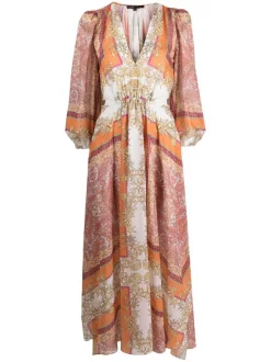 Maje Kleid Mit Grafischem Print Foulard Coquillage