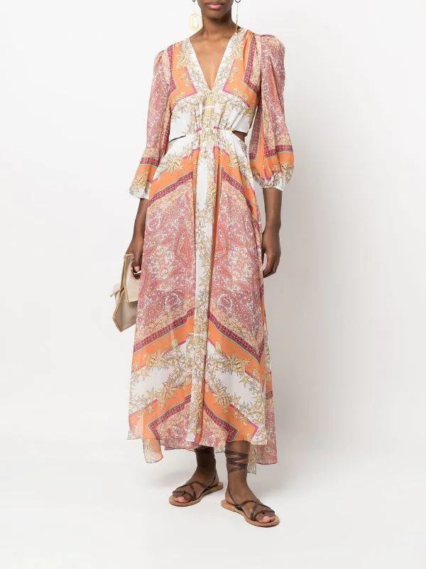 Maje Kleid Mit Grafischem Print Foulard Coquillage 4 Maje Kleid Mit Grafischem Print Foulard Coquillage – Bild 2